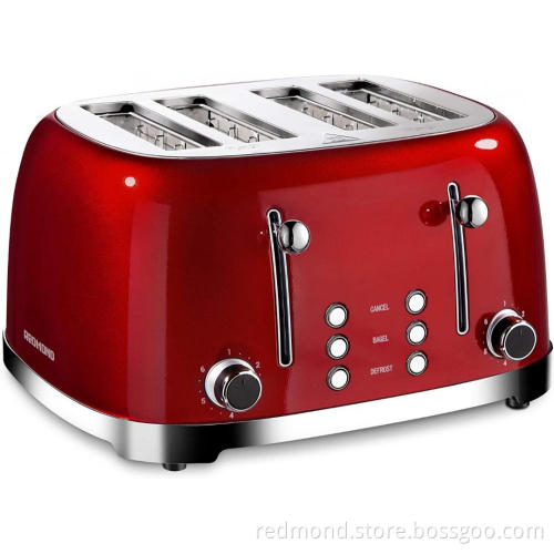 4 Slice Retro Stainless Steel Toaster ST033